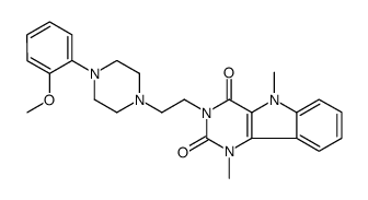 3-[2-[4-(2-methoxyphenyl)piperazin-1-yl]ethyl]-1,5-dimethylpyrimido[5,4-b]indole-2,4-dione Structure