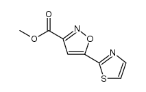 5-(2-噻唑基)异噁唑-3-甲酸甲酯结构式