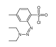 2-[(1E)-3,3-diethyl-1-triazen-1-yl]-4-methyl-benzenesulfonyl chloride structure