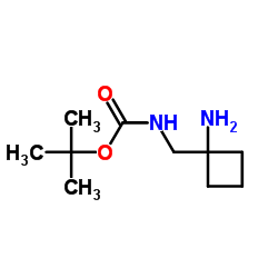 ((1-氨基环丁基)甲基)氨基甲酸叔丁酯结构式