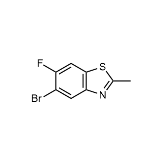 5-溴-6-氟-2-甲基-1,3-苯并噻唑结构式