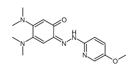 3,4-bis(dimethylamino)-6-[(5-methoxypyridin-2-yl)hydrazinylidene]cyclohexa-2,4-dien-1-one结构式