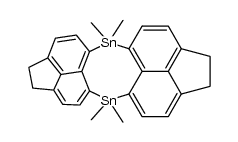 5,5,12,12-Tetramethyldiacenaphtho[5,6-bc:5',6'-fg](1,5)distannocin结构式