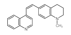 Quinoline,1,2,3,4-tetrahydro-1-methyl-6-[2-(4-quinolinyl)ethenyl]- structure