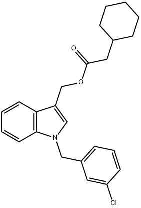 Cyclohexaneacetic acid, [1-[(3-chlorophenyl)methyl]-1H-indol-3-yl]methyl ester picture
