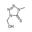 1-(hydroxymethyl)-4-methyltetrazole-5-thione Structure