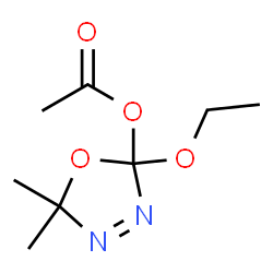 1,3,4-Oxadiazol-2-ol,2-ethoxy-2,5-dihydro-5,5-dimethyl-,acetate(ester)(9CI) Structure