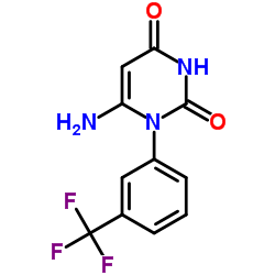 6-AMINO-1-(3-(TRIFLUOROMETHYL)PHENYL)PYRIMIDINE-2,4(1H,3H)-DIONE structure