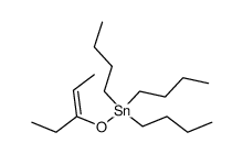 trans-(C4H9)3SnOC(C2H5)CHCH3结构式