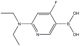 4-Fluoro-2-(diethylamino)pyridine-5-boronic acid结构式