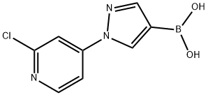 1-(2-Chloro-4-pyridyl)-1H-pyrazole-4-boronic acid结构式