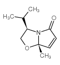 (3R-CIS)-(-)-2,3-DIHYDRO-3-ISOPROPYL-7A-METHYLPYRROLO-[2,1-B!OXAZOL-5(7AH)-ONE structure