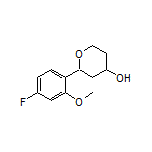 2-(4-Fluoro-2-methoxyphenyl)tetrahydro-2H-pyran-4-ol Structure