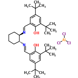 (1R,2R)-(-)-[1,2-Cyclohexanediamino-N,N'-bis-(3,5-di-tert-butylsalicylidene)]aluminum(III)chloride Structure