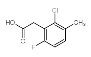 2-氯-6-氟-3-甲基苯乙酸结构式