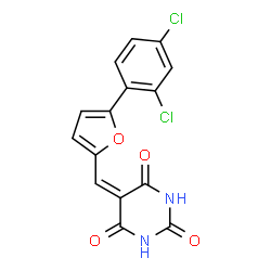 5-{[5-(2,4-dichlorophenyl)furan-2-yl]methylidene}pyrimidine-2,4,6(1H,3H,5H)-trione picture