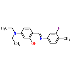 5-(Diethylamino)-2-{(E)-[(3-fluoro-4-methylphenyl)imino]methyl}phenol Structure