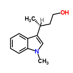 (3R)-(-)-3-(1-甲基-1H-吲哚)-1-丁醇结构式