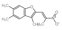 3,5,6-trimethyl-2-(2-nitroprop-1-enyl)benzofuran structure