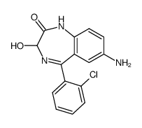 7-amino-5-(2-chloro-phenyl)-3-hydroxy-1,3-dihydro-benzo[e][1,4]diazepin-2-one结构式