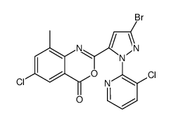 6-chloro-2-(3-bromo-1-(3-chloropyridin-2-yl)-1Hpyrazol-5-yl)-8-methyl-4H-benzo[d][1,3]oxazin-4-one Structure