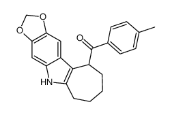 5,6,7,8,9,10-Hexahydro-5-(4-methylbenzoyl)cyclohepta[b]-1,3-dioxolo[4,5-f]indole Structure