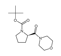 (2R)-2-(morpholine-4-carbonyl)-pyrrolidine-1-carboxylic acid tert-butyl ester Structure