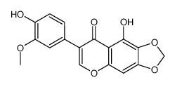 9-Hydroxy-7-(4-hydroxy-3-methoxyphenyl)-8H-1,3-dioxolo[4,5-g][1]benzopyran-8-one Structure