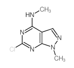 3-chloro-N,9-dimethyl-2,4,8,9-tetrazabicyclo[4.3.0]nona-1,3,5,7-tetraen-5-amine Structure