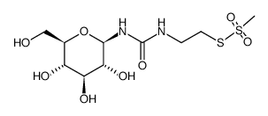 N-(β-D-戊二糖基)-N'-[(2-甲硫磺酰基)乙基]尿素结构式