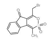 9H-Indeno[1,2-d][1,2]oxathiin-9-one,1-(bromomethyl)-4-methyl-, 3,3-dioxide结构式