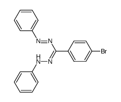 3-(p-bromophenyl)-1,5-diphenylformazan结构式