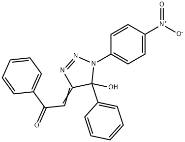 2-[1,5-Dihydro-5-hydroxy-1-(4-nitrophenyl)-5-phenyl-4H-1,2,3-triazol-4-ylidene]-1-phenylethanone结构式