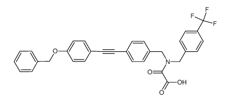 {(4-{[4-(benzyloxy)phenyl]ethynyl}benzyl)[4-(trifluoromethyl)benzyl]amino}(oxo)acetic acid Structure