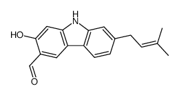 2-Hydroxy-7-(3-methyl-2-butenyl)-9H-carbazole-3-carbaldehyde picture