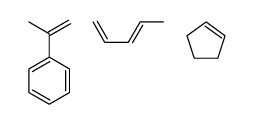 cyclopentene,(3E)-penta-1,3-diene,prop-1-en-2-ylbenzene结构式