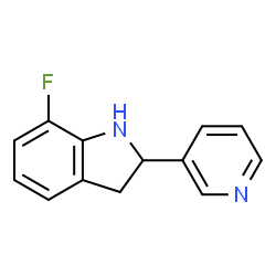 1H-Indole,7-fluoro-2,3-dihydro-2-(3-pyridinyl)-(9CI) structure