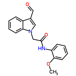 2-(3-FORMYL-INDOL-1-YL)-N-(2-METHOXY-PHENYL)-ACETAMIDE structure