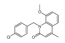 1-[(4-chlorophenyl)methyl]-8-methoxy-4-methylquinolin-2-one结构式