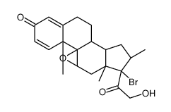 17-Bromo-9beta,11beta-epoxy-21-hydroxy-16alpha-methylpregna-1,4-diene-3,20-dione结构式