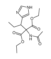 acetylamino-[1-(1(3)H-imidazol-4-yl)-propyl]-malonic acid diethyl ester结构式