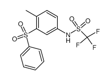 N-(3-Benzenesulfonyl-4-methyl-phenyl)-C,C,C-trifluoro-methanesulfonamide结构式