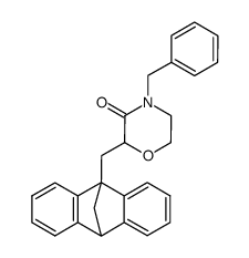 4-benzyl-2-(10H-9,10-methano-anthracen-9-ylmethyl)-morpholin-3-one结构式