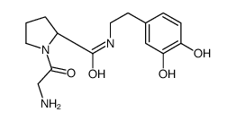 (2S)-1-(2-aminoacetyl)-N-[2-(3,4-dihydroxyphenyl)ethyl]pyrrolidine-2-carboxamide Structure