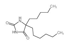 2,4-Imidazolidinedione,5-hexyl-5-pentyl- Structure