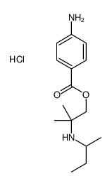 [1-(4-aminobenzoyl)oxy-2-methylpropan-2-yl]-butan-2-ylazanium,chloride Structure