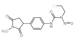 Urea,N-(2-chloroethyl)-N'-[4-(1-methyl-2,5-dioxo-3-pyrrolidinyl)phenyl]-N-nitroso- structure