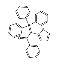 1-phenyl-2-(thiophen-2-yl)-2-(triphenyl-l5-phosphanylidene)ethan-1-one结构式