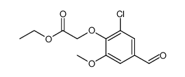 ethyl 2-(2-chloro-4-formyl-6-methoxyphenoxy)acetate结构式