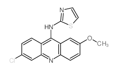 6-chloro-2-methoxy-N-(1,3-thiazol-2-yl)acridin-9-amine结构式